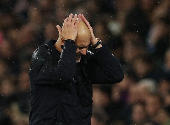 曼城欧冠主场对阵德甲球队13场连胜遭终结，上次失利还是2013年